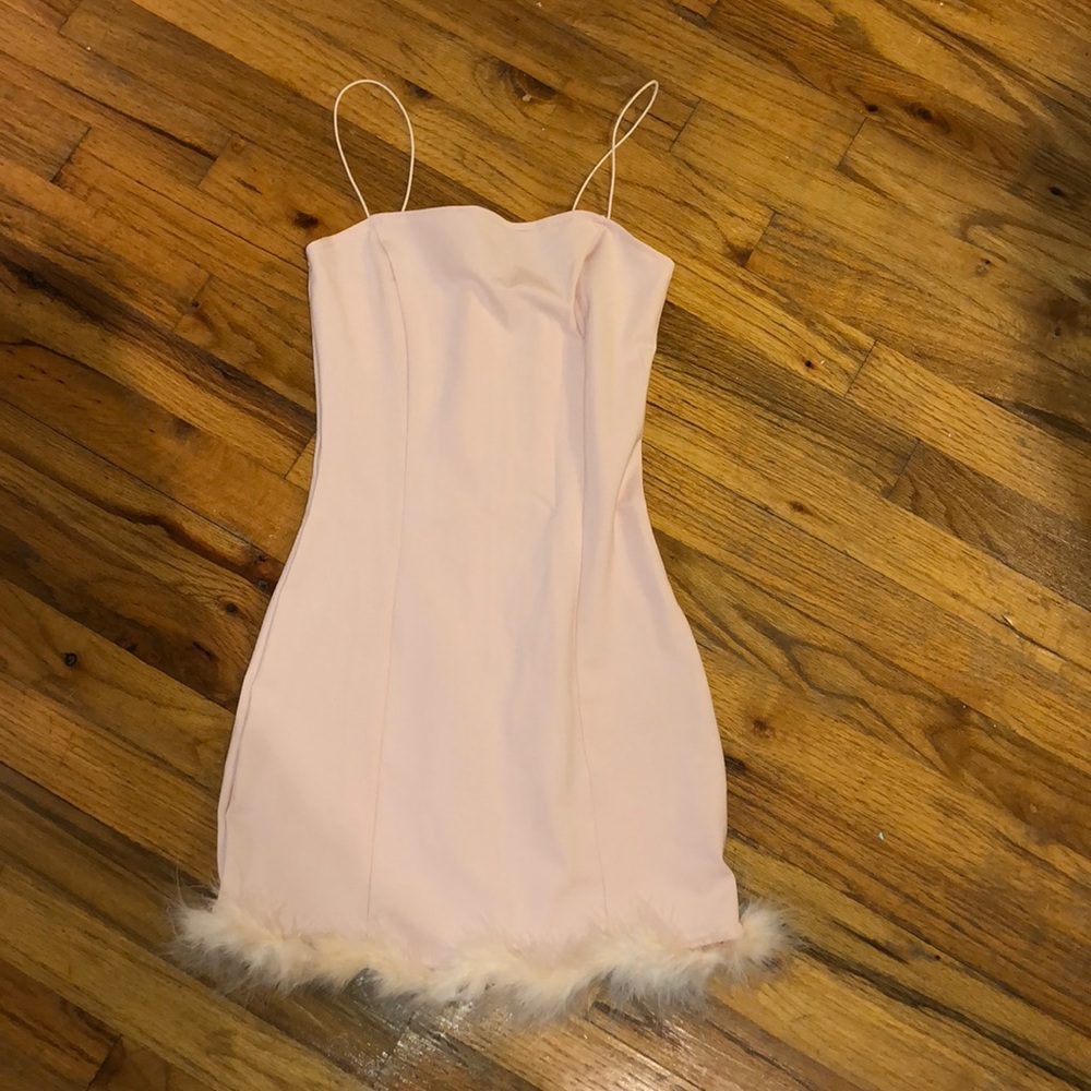 Tight pink dress